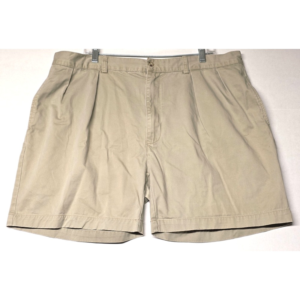 Polo Ralph Lauren Andrew Short Mens 40 Khaki Tan Pleated Chino Cotton Twill